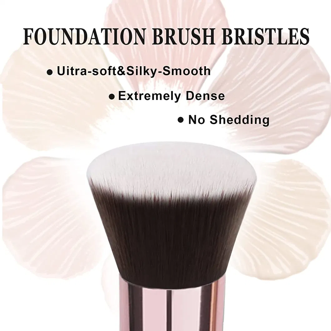 Foundation Brush Flat Top Kabuki Brush Premium Makeup Brush for Liquid Makeup, Cream or Flawless Powder Cosmetics, Buffing, Stippling, Concealer