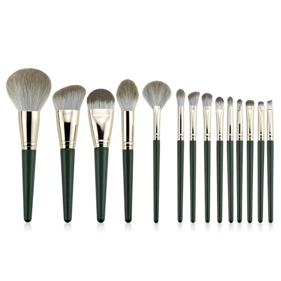 Conjunto de pincéis de maquiagem profissional OEM 14PCS Vegan Eyeshadow Brush Foundation Brush Cosmetics Brush Set