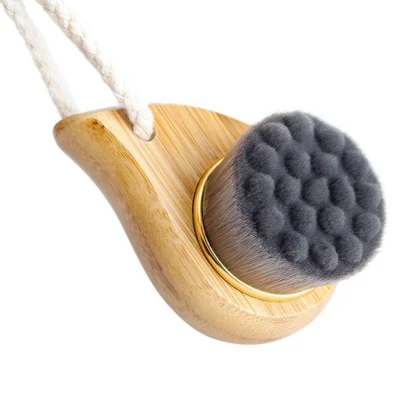 Lavadora de rosto de madeira Super Soft Fiber Face Cleaning Brush Escova facial de limpeza profunda